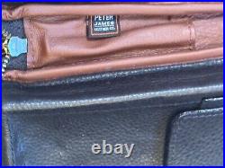 Peter James Travel Carry Case Italian Leather Black lightly used Peter James Travel Carry Case Italian Leather Black lightly used