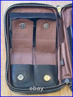 Peter James Travel Carry Case Italian Leather Black lightly used Peter James Travel Carry Case Italian Leather Black lightly used