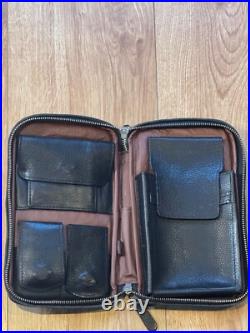 Peter James Travel Carry Case Italian Leather Black lightly used Peter James Travel Carry Case Italian Leather Black lightly used