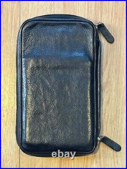 Peter James Travel Carry Case Italian Leather Black lightly used Peter James Travel Carry Case Italian Leather Black lightly used