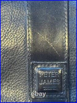 Peter James Travel Carry Case Italian Leather Black lightly used Peter James Travel Carry Case Italian Leather Black lightly used