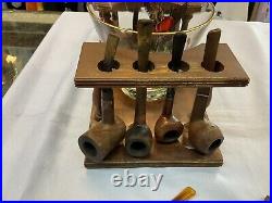 Pipe stand humidor as shown 10 Pipes Stand Humidor Estate Sale Find(read)