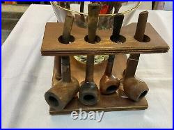 Pipe stand humidor as shown 10 Pipes Stand Humidor Estate Sale Find(read)