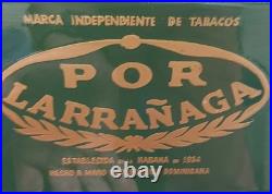 Por Larranaga 1834 Cigar Chest Humidor handles Laquered Racing Green El Leon