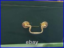 Por Larranaga 1834 Cigar Chest Humidor handles Laquered Racing Green El Leon