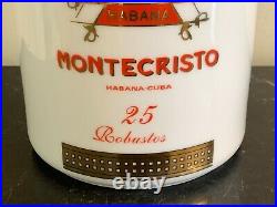 Porcelain Montecristo White Cigar Humidor Jar
