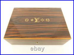 Pre Loved Louis Vuitton Lacquer Wood Desk Cigar Cigarette Humidor Case men