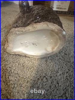 Pretty/Old Majolica RARE Buffalo Head Tobacco Jar Humidor