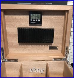 Prometheus Macassar Ebony 50 Cigar Humidor Milano Series MIB