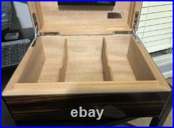 Prometheus Macassar Ebony 50 Cigar Humidor Milano Series MIB