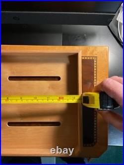 Quality Importers Desktop High Gloss Walnut Cigar Humidor, The Cambria withcutter Quality Importers Desktop High Gloss Walnut Cigar Humidor, The Cambria withcutter