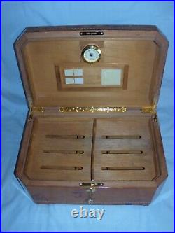 Quality Importers Premier Wooden Humidor with Key