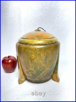 RARE Antique Art Deco Ebena Bakelite Copal Tobacco Jar Humidor Hard To Find