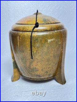 RARE Antique Art Deco Ebena Bakelite Copal Tobacco Jar Humidor Hard To Find