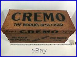 RARE Antique CREMO CIGAR Metal Humidor Counter Display