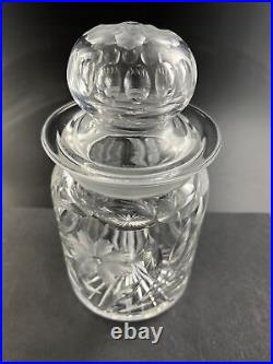 RARE Antique Pairpoint ABP Brilliant Period Cut Glass VISCARIA Cigar Humidor Jar