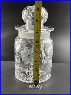 RARE Antique Pairpoint ABP Brilliant Period Cut Glass VISCARIA Cigar Humidor Jar