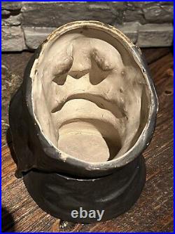 RARE Bernard Bloch BB Souwester Skull Figural Tobacco Jar Humidor Austria