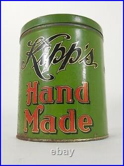RARE KIPP'S HANDMADE 1920s ANTIQUE VINTAGE CIGAR HUMIDOR LITHO TIN GREEN