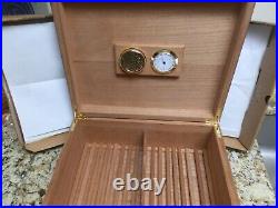 RARE PACKWOODS X BOSS CIGAR HUMIDIFIER BOX GORGEOUS WOOD FINISH, With2 KEYS