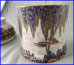 RARE Vintage Carlton Ware Tree & Swallow Rumidor Humidor Porcelain England