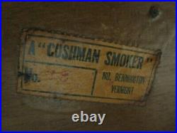 RARE Vtg CUSHMAN SMOKER Tobacco Wooden Shelf 76 MAYFLOWER Gilbert Clock NAUTICAL
