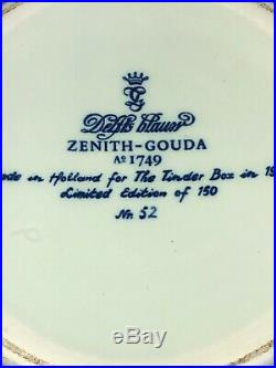 RARE Zenith Gouda Holland Delft Blue Limited Edition Tobacco Jar Captain Spice