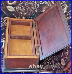 RAREST VINTAGE CIGAR HUMIDOR Wooden Capitol CAPITOLIO HAND CRAFTED 1930s EMPTY