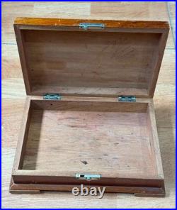 RAREST VINTAGE CIGAR HUMIDOR Wooden REPUBLIC IN ARMS SHIELD 1920s EMPTY MACHADO