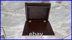 RAREST VINTAGE CIGAR HUMIDOR Wooden REPUBLIC TREE SHIELD 1920s EMPTY MACHADO