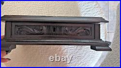 RAREST VINTAGE CIGAR HUMIDOR Wooden REPUBLIC TREE SHIELD 1920s EMPTY MACHADO