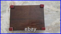 RAREST VINTAGE CIGAR HUMIDOR Wooden REPUBLIC TREE SHIELD 1920s EMPTY MACHADO
