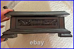 RAREST VINTAGE CIGAR HUMIDOR Wooden REPUBLIC TREE SHIELD 1920s EMPTY MACHADO