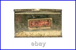 Rare 1900s Protection paper label hinged humidor cigar tin in good condition