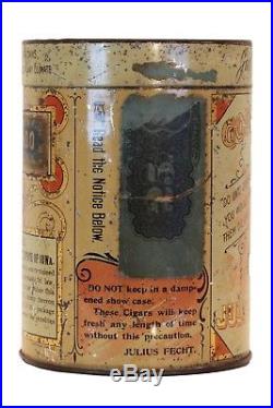 Rare 1901 Golden Rule litho 25 humidor cigar tin in fair condition