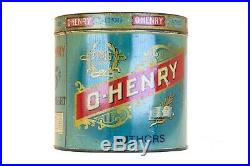 Rare 1910s O Henry litho 50 cigar humidor tin in fair condition