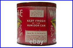 Rare 1910s War Eagle litho humidor 50 cigar tin is in fair condition