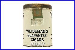 Rare 1910s Weidemans litho 50 cigar hinged humidor tin in very good cond