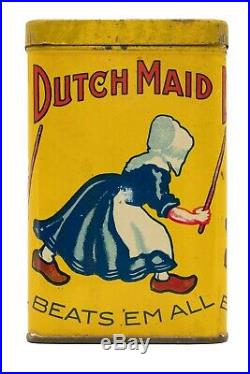 Rare 1910s litho Dutch Maid humidor 25 cigar tin in very good condition
