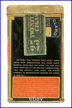 Rare 1910s litho Philadelphia humidor 25 cigar tin in excellent condition