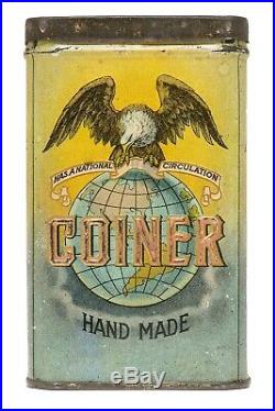 Rare 1912 Coiner litho 25 cigar humidor tin in good condition