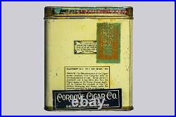 Rare 1920 Train Master litho 50 cigar humidor tin is in good condition