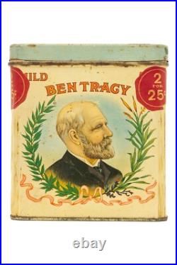 Rare 1920s Ben Tracy rectangular 50 cigar humidor tin in good condition Rare 1920s Ben Tracy rectangular 50 cigar humidor tin in good condition