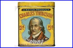 Rare 1920s Charles Thomson litho 50 cigar humidor tin is in good condition