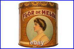 Rare 1920s Flor de Melba litho humidor 50 cigar tin in good condition Rare 1920s Flor de Melba litho humidor 50 cigar tin in good condition