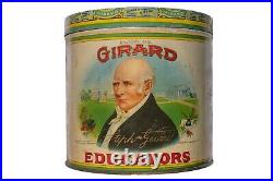 Rare 1920s Girard Educators litho 50 cigar humidor tin in good condition