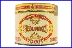 Rare 1920s Segundos litho 50 cigar humidor tin in very good condition