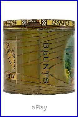 Rare 1920s litho 50 blunts cigar humidor tin in excellent condition