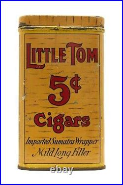 Rare 1920s litho Little Tom humidor 25 cigar tin in good condition
