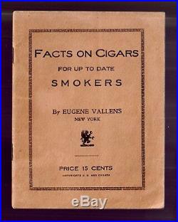 Rare 1923 FACTS ON CIGARS FOR UP TO DATE SMOKERS Vintage Pamphlet Scarce